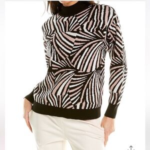 Anne Klein XL(16/18) Fan Jacquard Sweater, NWT